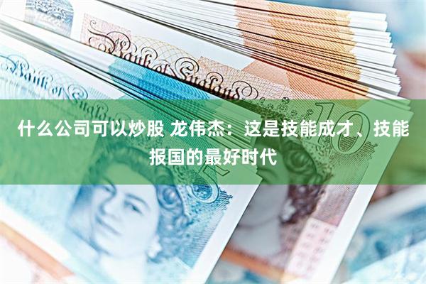 什么公司可以炒股 龙伟杰：这是技能成才、技能报国的最好时代