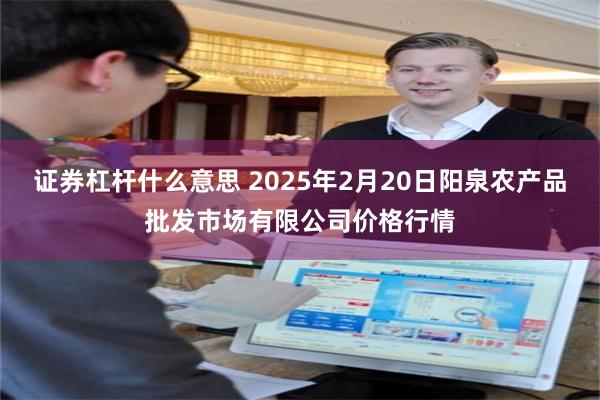 证券杠杆什么意思 2025年2月20日阳泉农产品批发市场有限公司价格行情